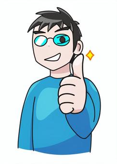 Illustration, good guys, how nice, male, 