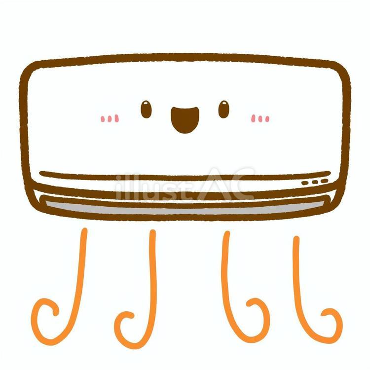 エアコン•キャラクター（暖房） エアコン,キャラ,キャラクターのイラスト素材