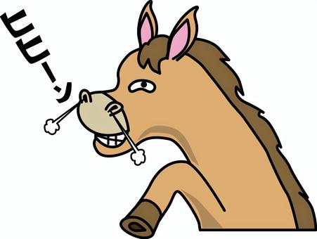 ギャグ漫画の馬 馬,動物,哺乳類のイラスト素材