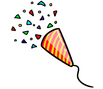 Illustration, cracker, celebration, confetti, 