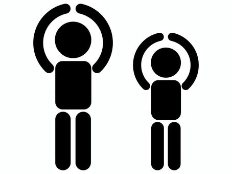 Illustration, wheel, pill, people, 