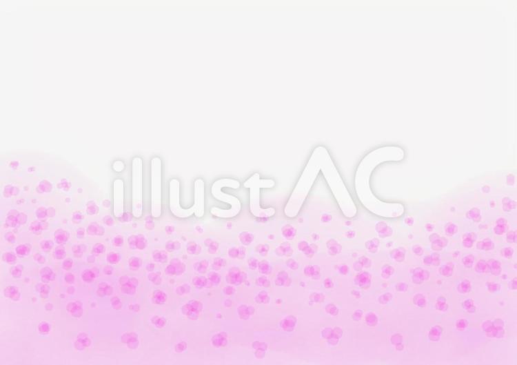 水彩風＿満開のピンクのお花フレーム 花,水彩,ピンクのイラスト素材