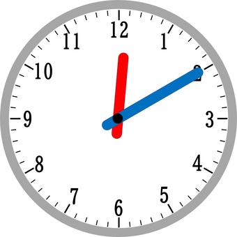 時計（１２時１０分） 学校,プリント,算数,時計,時間,１２時,１０分のイラスト素材