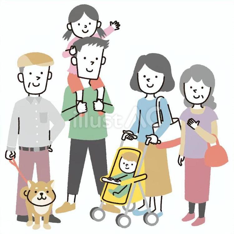 家族 家族,親子,夫婦のイラスト素材