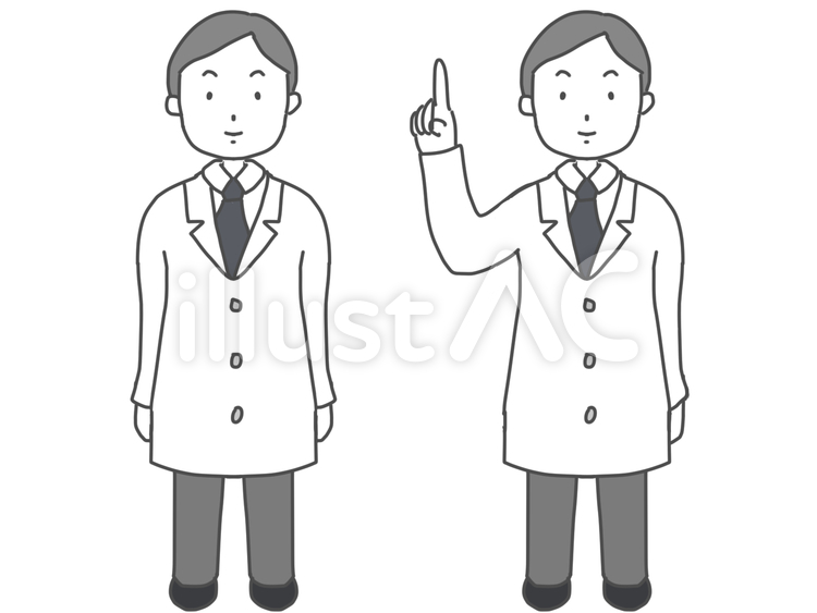 男性　医師　医者　医療　イラスト　 医者,男性,医療のイラスト素材