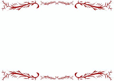 Frame - Leaf Dead - Red, JPG and AI Frame - Leaf Dead - Red, frame, leaf, ivy, JPG and AI