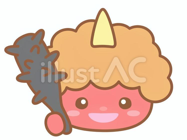 金棒と赤鬼 鬼,赤鬼,金棒のイラスト素材