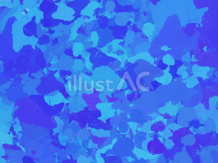 迷彩柄絵の具風ブルー背景 デザイン,背景,パターンのイラスト素材