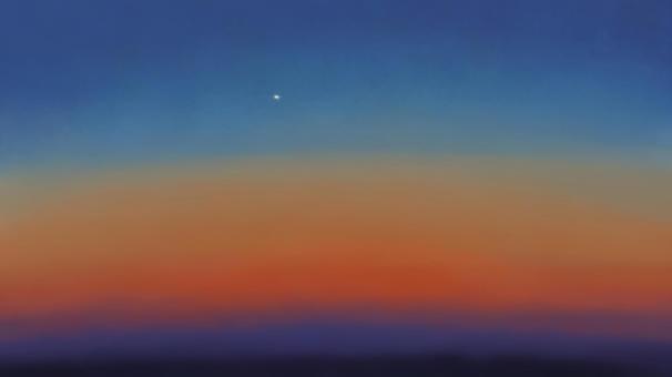 虹色の夕暮れに光る星が神聖な景色の背景 虹色,夕暮れ,夕焼け,夕方,神聖,神秘的,景色,背景,壁紙,星のイラスト素材