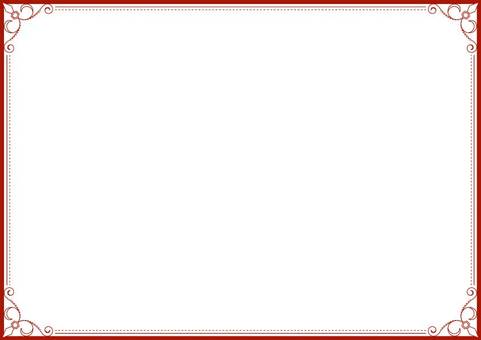 アンティークフレーム38・レッド フレーム,枠,飾り枠,おしゃれフレーム,アンティークフレーム,クラシックフレーム,レッド枠,レッドフレーム,背景,壁紙のイラスト素材