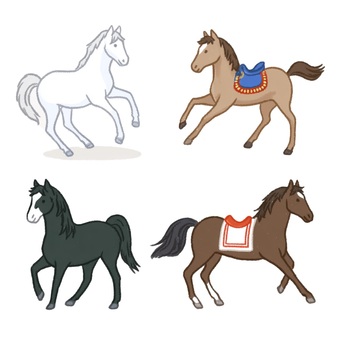 馬のイラストセット