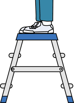 脚立使う 脚立使う 脚立,使う,足元,人物,足場,登る,道具,設置,横向き,シンプルのイラスト素材