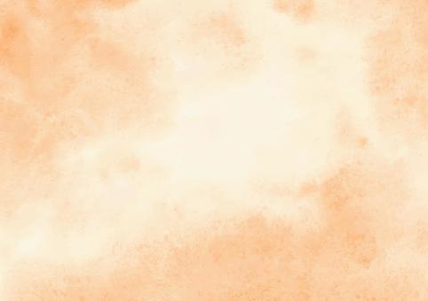 水彩背景_オレンジ02（淡い） 水彩,薄橙色,背景,暖色,水彩画,ペールトーン,手描き,絵の具,透明感,アナログのイラスト素材