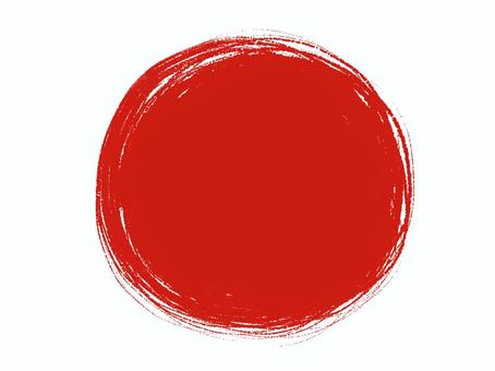 筆かすれ円 赤 筆かすれ円 赤 筆,見出し,和,和風,手書き,吹き出し,フレーム,背景,ブラシ,丸のイラスト素材
