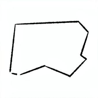 手描きのカクカクの吹き出し88 吹き出し,フレーム,見出し,あしらい,タイトル,カクカク,直線,角,多角,多角形のイラスト素材