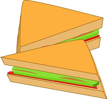 サンドイッチ サンドイッチ,サンドウィッチ,パン,食べ物,レタス,軽食,料理,弁当,食パン,食事のイラスト素材