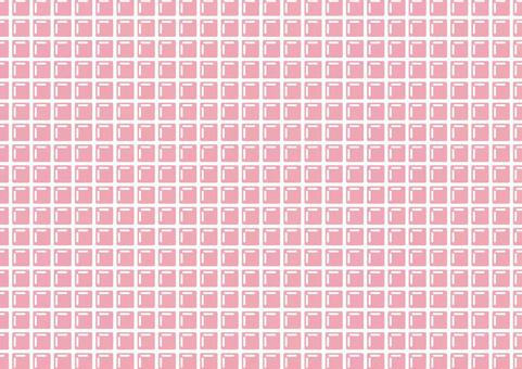 ピンク色の可愛いタイルの壁の背景素材