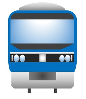 電車100 電車,正面,列車,通勤,前,通学,公共交通機関,トレイン,鉄道,交通のイラスト素材