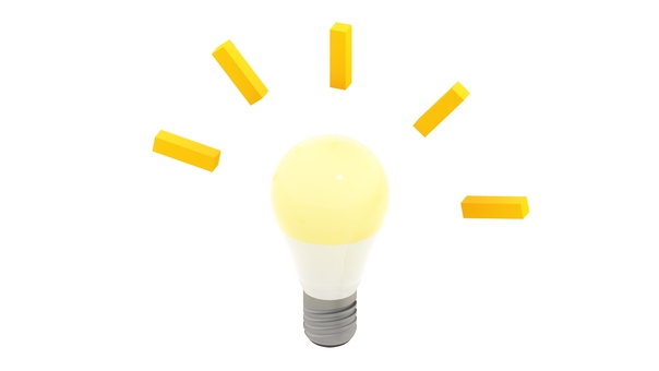 光るLED電球 電球,led,光,明かり,アイディア,電気のイラスト素材