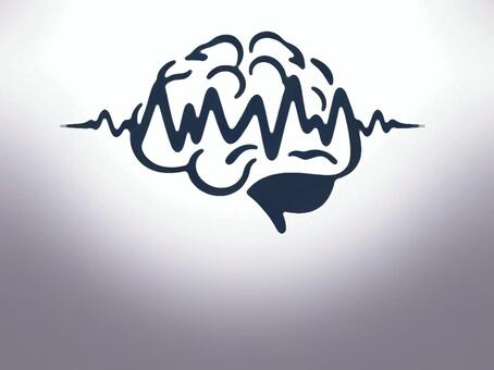 脳と脳波のテクスチャ背景壁紙素材 脳,脳波,抽象的,テクスチャ,デザイン,イラスト,背景,壁紙,画像,頭のイラスト素材