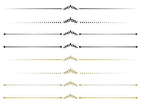 模様18/飾り線のセット 模様18/飾り線のセット アンティーク,飾り線,罫線,ライン,飾り罫,線,見出し,クラシカル,背景,あしらいのイラスト素材