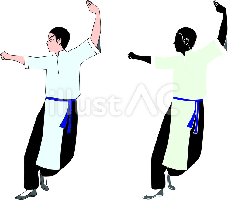 格闘技　武術　中国　中国武術　カンフー 格闘技,武術,中国のイラスト素材