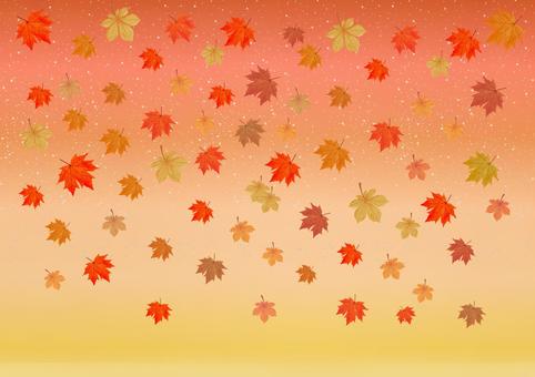 舞い散る紅葉の秋背景
