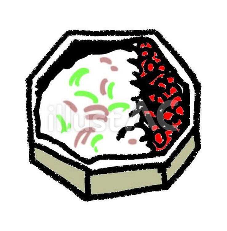 いくら弁当 駅弁,いくら,名物のイラスト素材