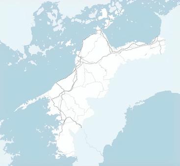 愛媛県のシンプルなロードマップ  愛媛,愛媛県,四国,瀬戸内海,瀬戸内,広島,高知,道,道路,鉄道のイラスト素材
