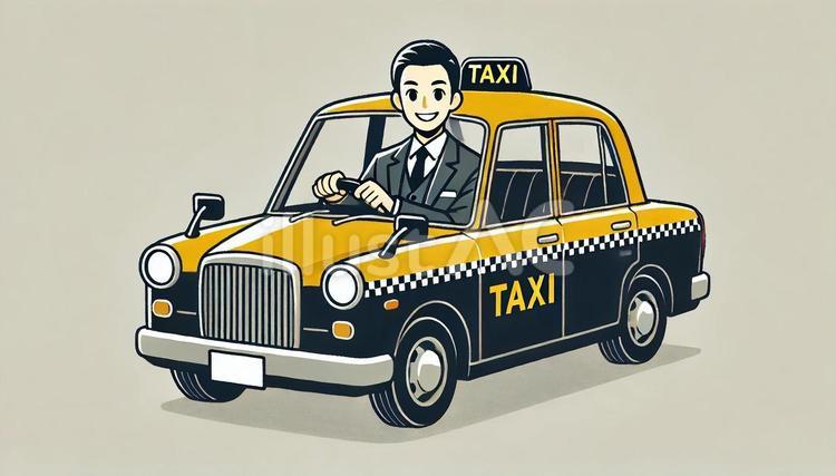 職業用車両　タクシー タクシー,交通,都市のイラスト素材