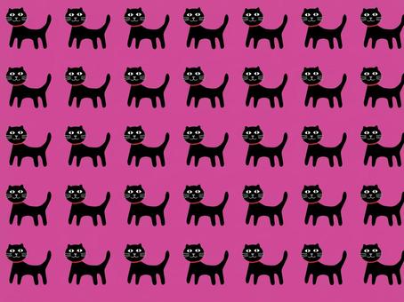 Black cat pattern material, black cat, cat, pattern, JPG and PNG