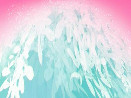 彩花の庭-ピンクグリーン02 春,ピンク,グリーン,ミント,光,柔らかい,透明感,花びら,抽象,癒しのイラスト素材