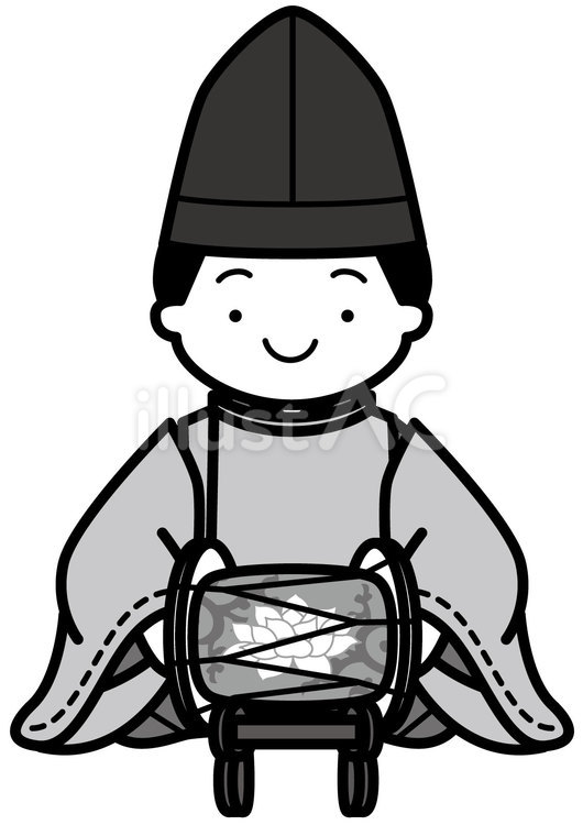 鞨鼓奏者-2c 鞨鼓,三の鼓,鼓のイラスト素材