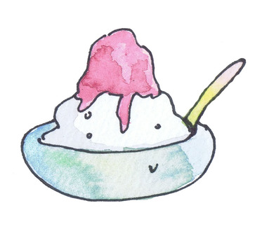 Strawberry taste shaved ice, , JPG and PNG