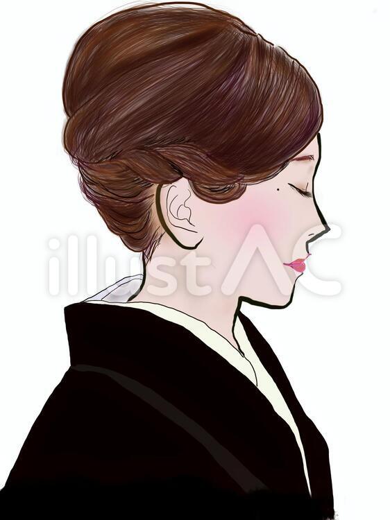 和装美人 冠婚葬祭,和服,和装のイラスト素材