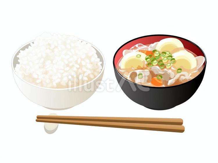 ご飯とすいとん汁 ご飯,すいとん汁,朝食のイラスト素材