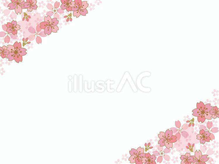 春の桜フレーム5 桜,春,フレームのイラスト素材