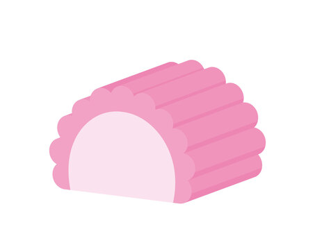 すあま（和菓子） すあま,和菓子,餅菓子,甘味,一個,食べ物,食品,シンプル,ピンク,ベクターのイラスト素材