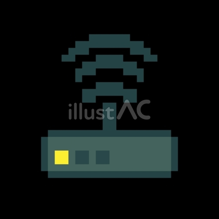 無線アクセスポイント　ドット絵 ドット絵,ピクセルアート,ドットのイラスト素材