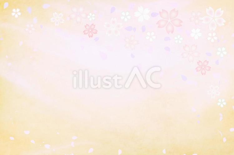 春の桜のシンプルな和風背景３ さくら,花びら,春のイラスト素材
