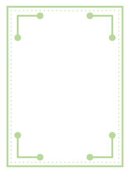 証明書・招待状向けモダンな縦型フレーム フレーム,背景,飾り枠,ミニマル,モダン,ドット,ライン,緑,パステル,証明書のイラスト素材