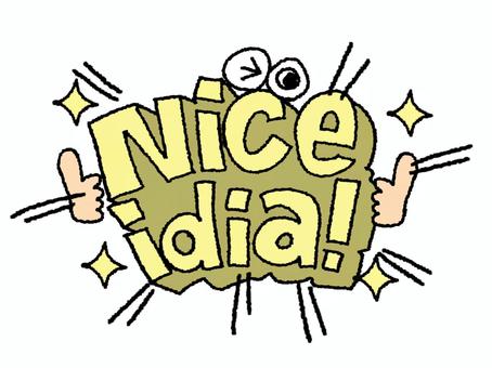 niceidea niceidea ナイスアイデア,文字絵,立体,英語,サムズアップ,フォント,目,可愛い,宣伝用,お知らせ用のイラスト素材