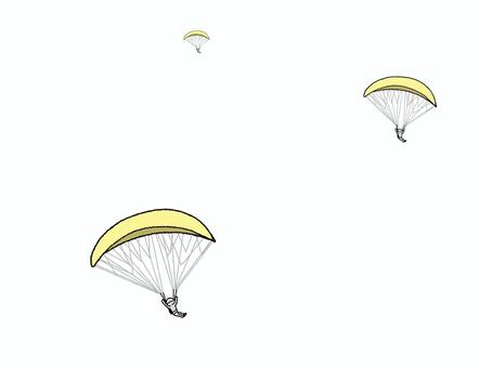 Illustration, paragliding, sky, operating, 