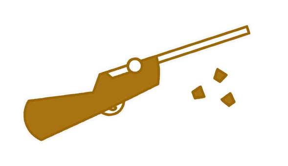 射的銃と弾 銃,射的,的屋,おもちゃ,コルク,お祭り,夏祭り,屋台,夜店,秋祭りのイラスト素材