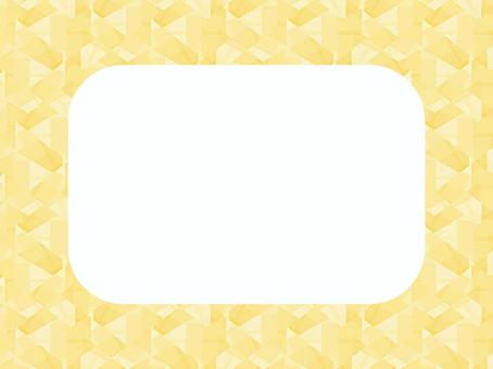 黄色の幾何学模様の四角フレーム71 フレーム,幾何学,背景,枠,飾り枠,囲み枠,四角,黄色,四角形,長方形のイラスト素材