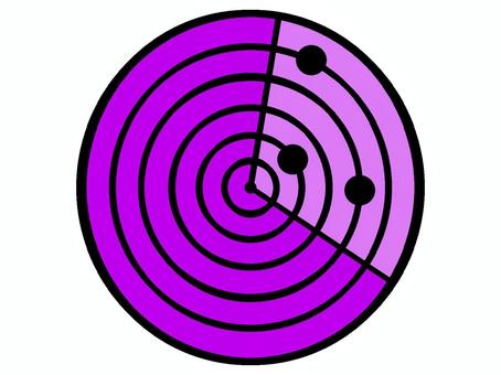 レーダーのアイコン『紫』 レーダー,探知,モチーフ,カラー,範囲,対象,確認,視認,ゲーム,rpgのイラスト素材
