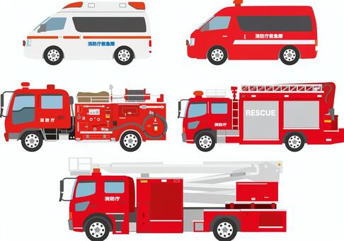 Fire department set, JPG, PNG and AI Fire department set, आग ट्रक, बचाव, एम्बुलेंस, JPG, PNG and AI