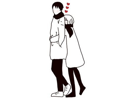 バックハグするカップル 恋愛,恋愛中,バックハグ,カップル,彼女,彼氏,仲良し,大好き,かわいい,幸せのイラスト素材