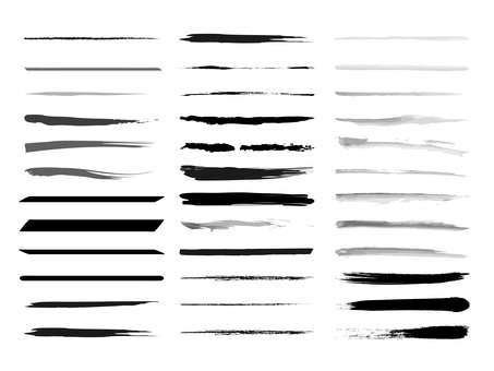 アナログ風ラインセット/モノクロ ライン,セット,アナログ風,水彩風,ペン,ペン画,ペン画風,アナログ感,手描き風,筆のイラスト素材