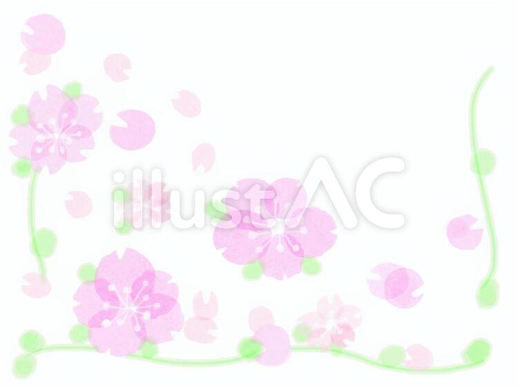 桜6 春,ピンク色,花のイラスト素材